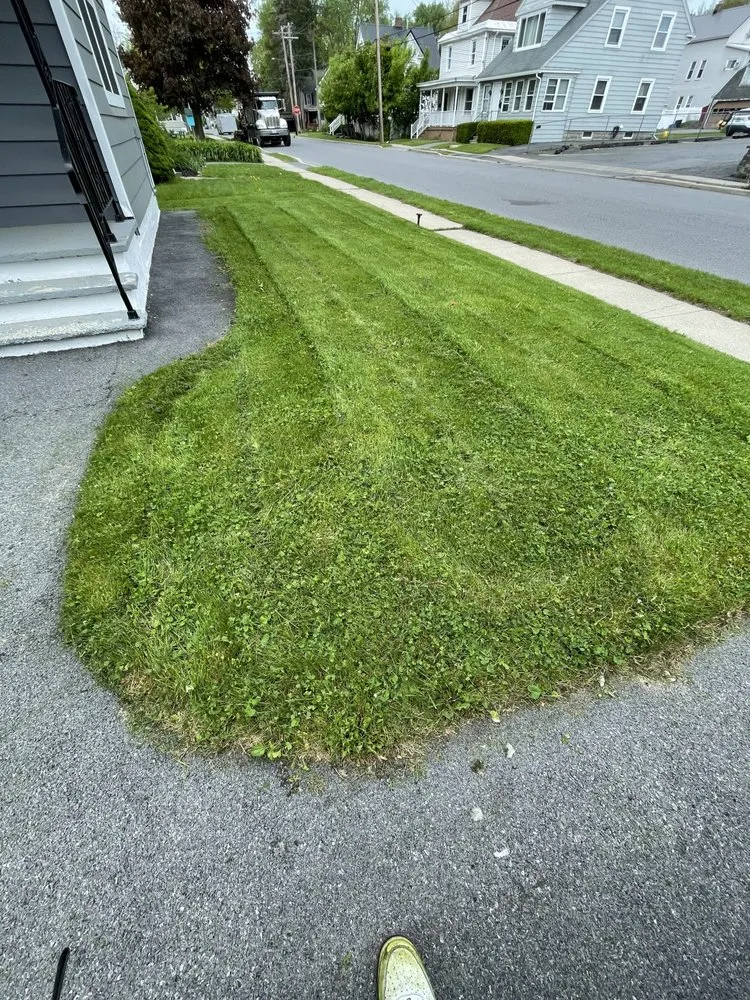 Custom landscape installation in Schenectady, NY by Joel's Lawn Care & Clean Up