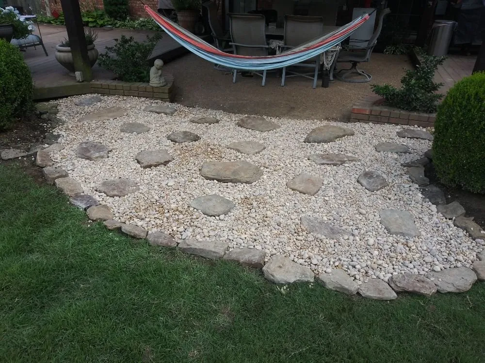 Custom garden landscaping with custom design in Millington, TN by Joe's LawnCare and Landscaping Solutions