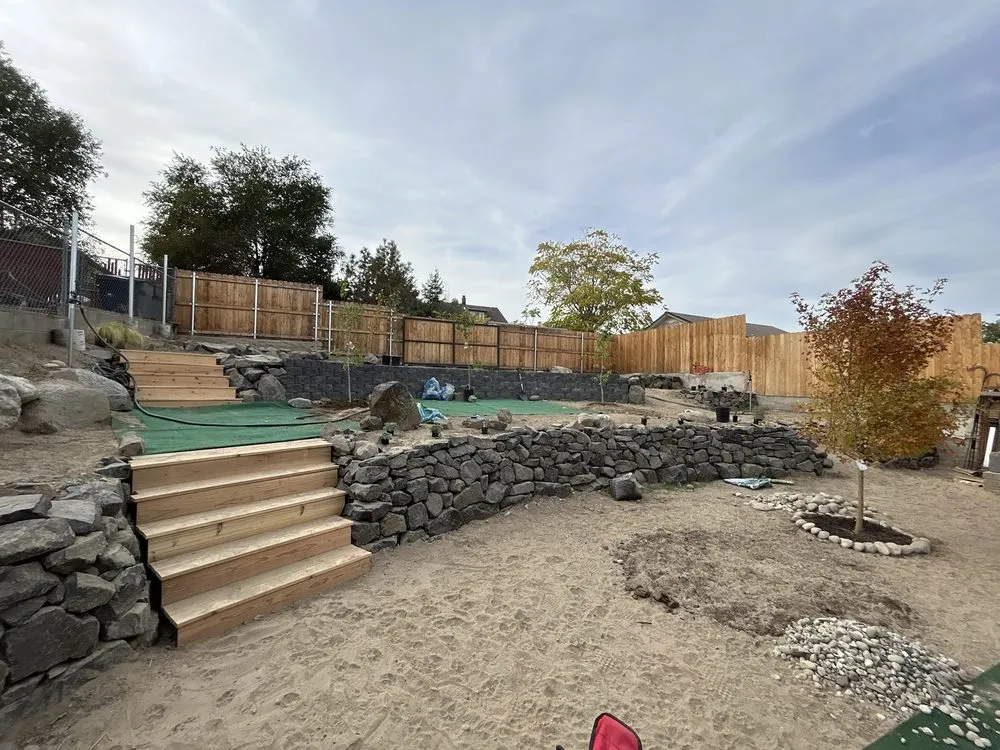 Custom residential landscaping with custom design in Yakima, WA by Joe's Yard Service