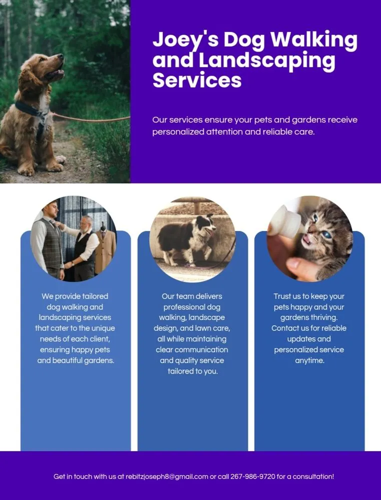 Professional lawn mowing service in Cheltenham Township, PA - Joeys Landscape & Dog Walking Services