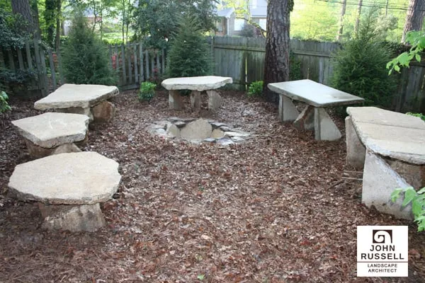 Affordable garden landscaping in Birmingham, AL by John Russell Landscape Architect