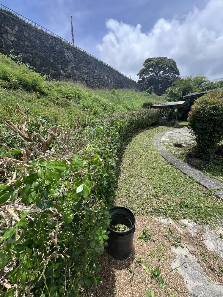 Custom landscape installation with custom design in Honolulu, HI by Johnny Clark Landscaping