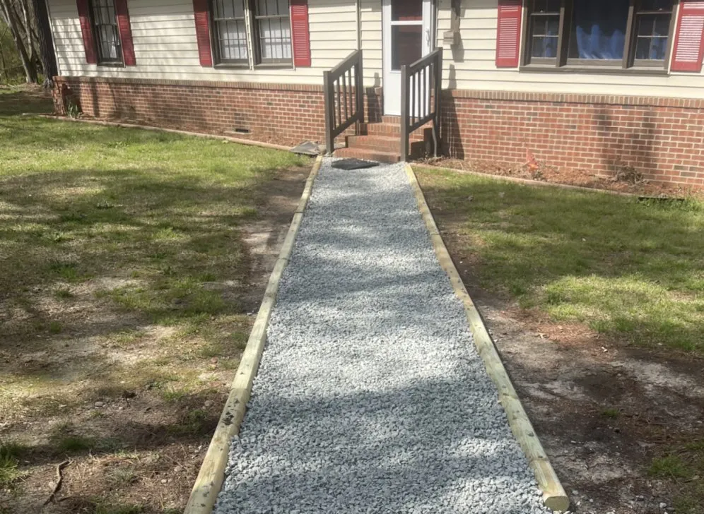 Expert residential landscaping for residential properties in Sanford, NC by Johnson Lawncare and Haul