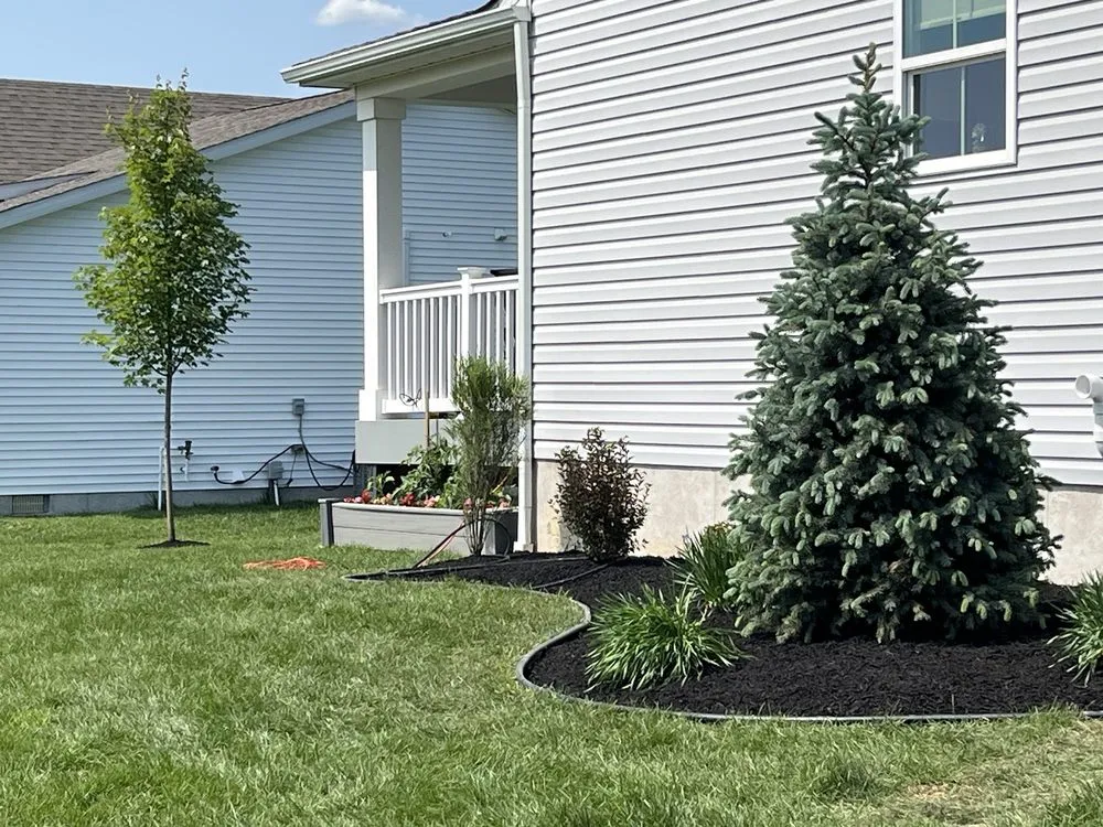 Local lawn mowing service with custom design in Monroeville, NJ by Johnsons Landscaping