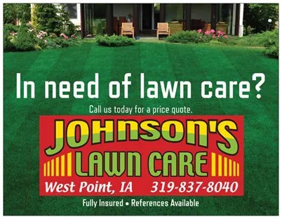 Custom landscaping services in West Point, IA by Johnson's Lawn Care