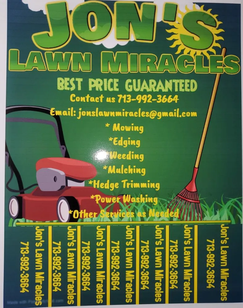 Trusted landscaping services in Spring, TX - Jon's Lawn Miracles