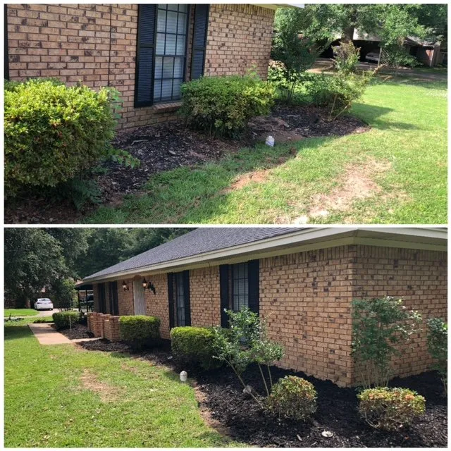 Custom garden landscaping for year-round maintenance in West Monroe, LA by Jordan Lawn