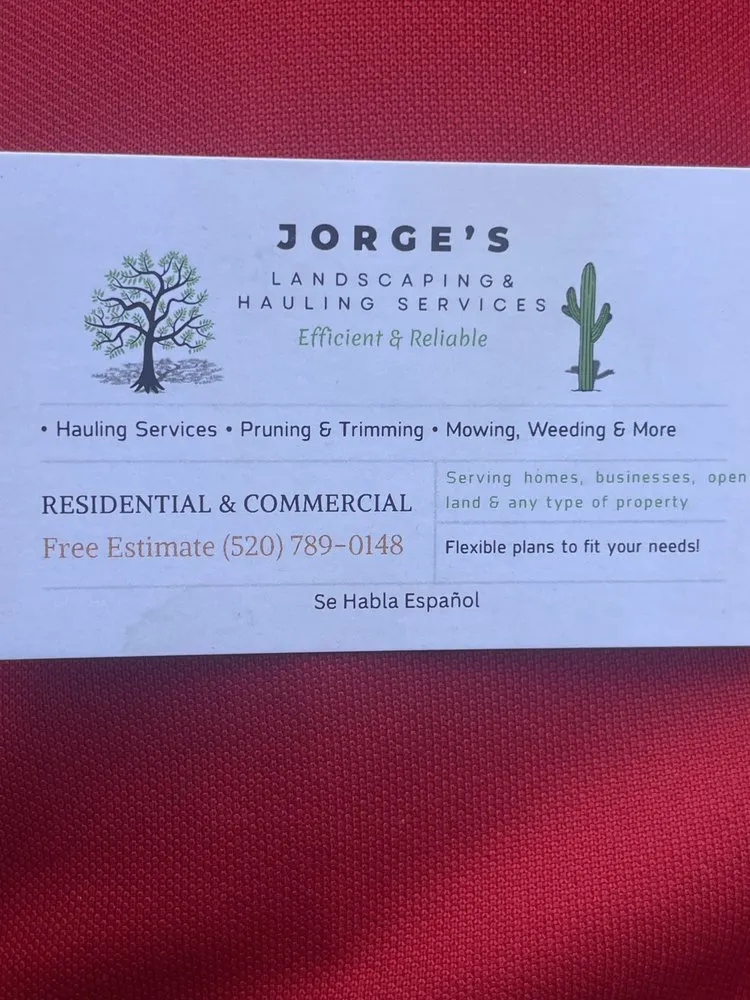 Affordable landscaping services in Tucson, AZ - Jorge Landscaping & Hauling Services