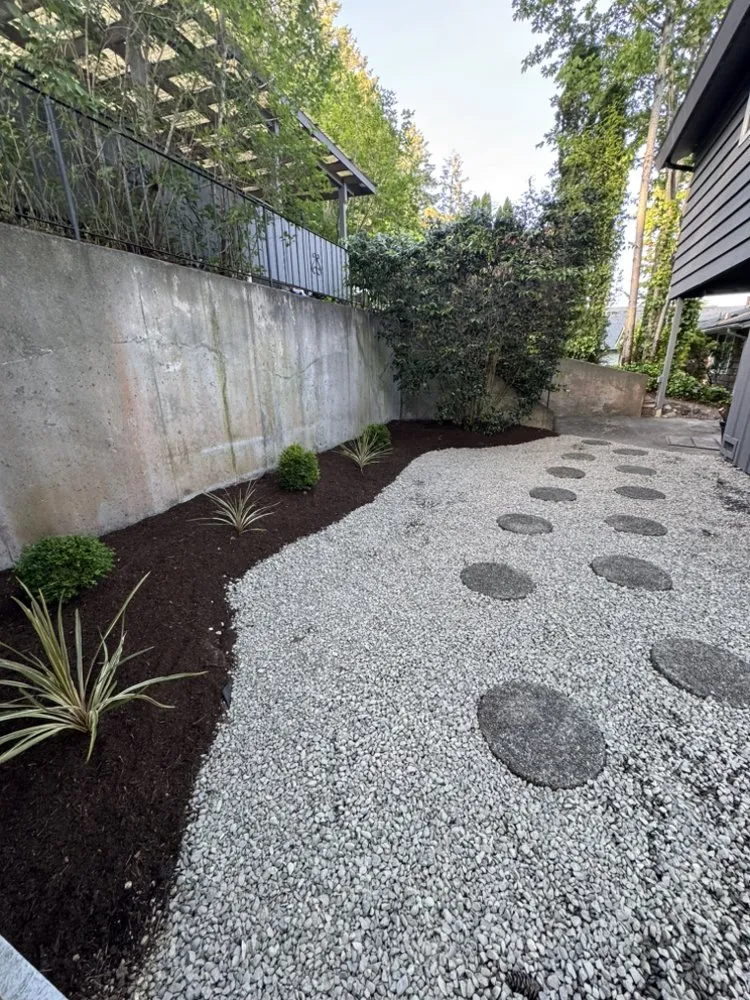 Custom landscape installation in Belfair, WA by Jorge Landscaping & Tree Services