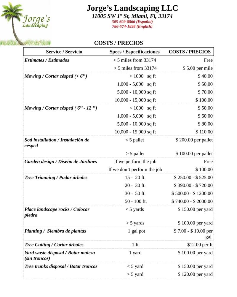 Expert garden landscaping in Miami, FL - Jorge’s Landscaping