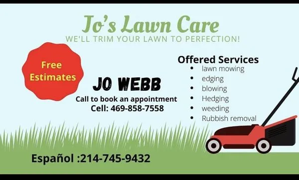 jo's lawn care Logo