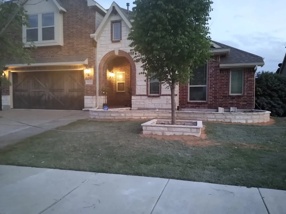 Custom garden landscaping for year-round maintenance in Denton, TX by Jose Sotelo Landscaping and Tree service