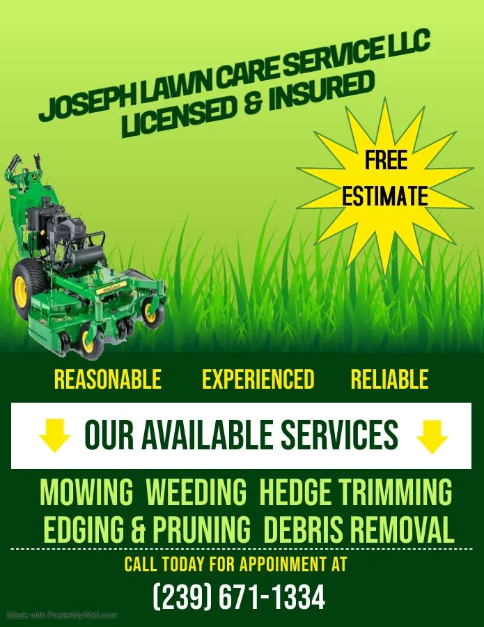 Local yard cleanup service for beautiful yards in Lehigh Acres, FL by Joseph Lawn Care Service