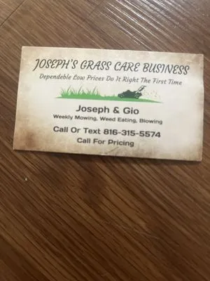 Joseph’s Grass Care Business Logo