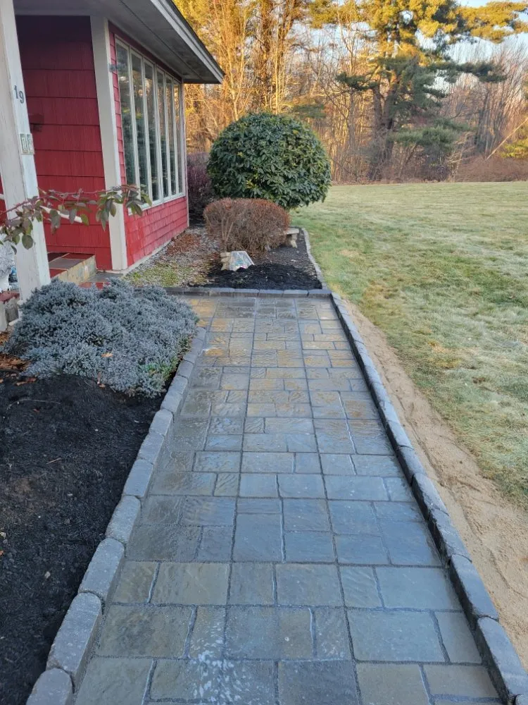 Custom landscape installation near you in Sanford, ME by Josh Carbone Lawn and Yard Maintenance/ A-1 Sealcoating
