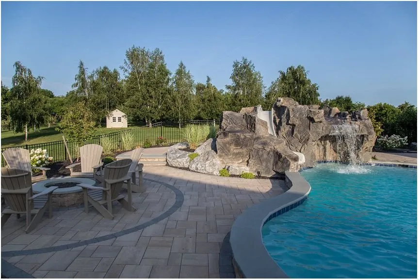 Top-rated garden landscaping with custom design in Honeoye Falls, NY by Josh Landscape