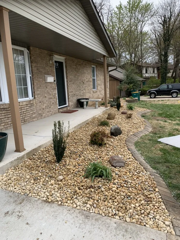Custom outdoor landscaping in Swansea, IL by Joshua’s landscape and design