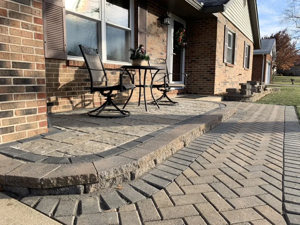 Custom landscape installation for residential properties in Swansea, IL by Joshua’s landscape and design