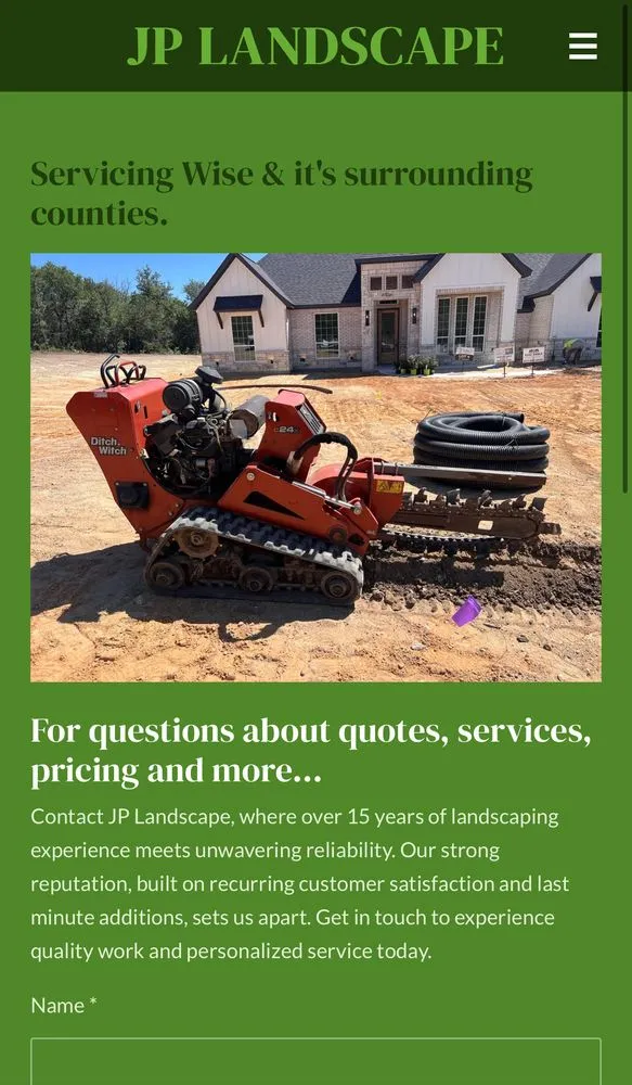 Custom landscape design experts serving Decatur, TX - JP Landscape