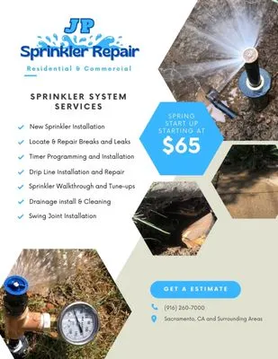 JP Sprinkler Repair Logo