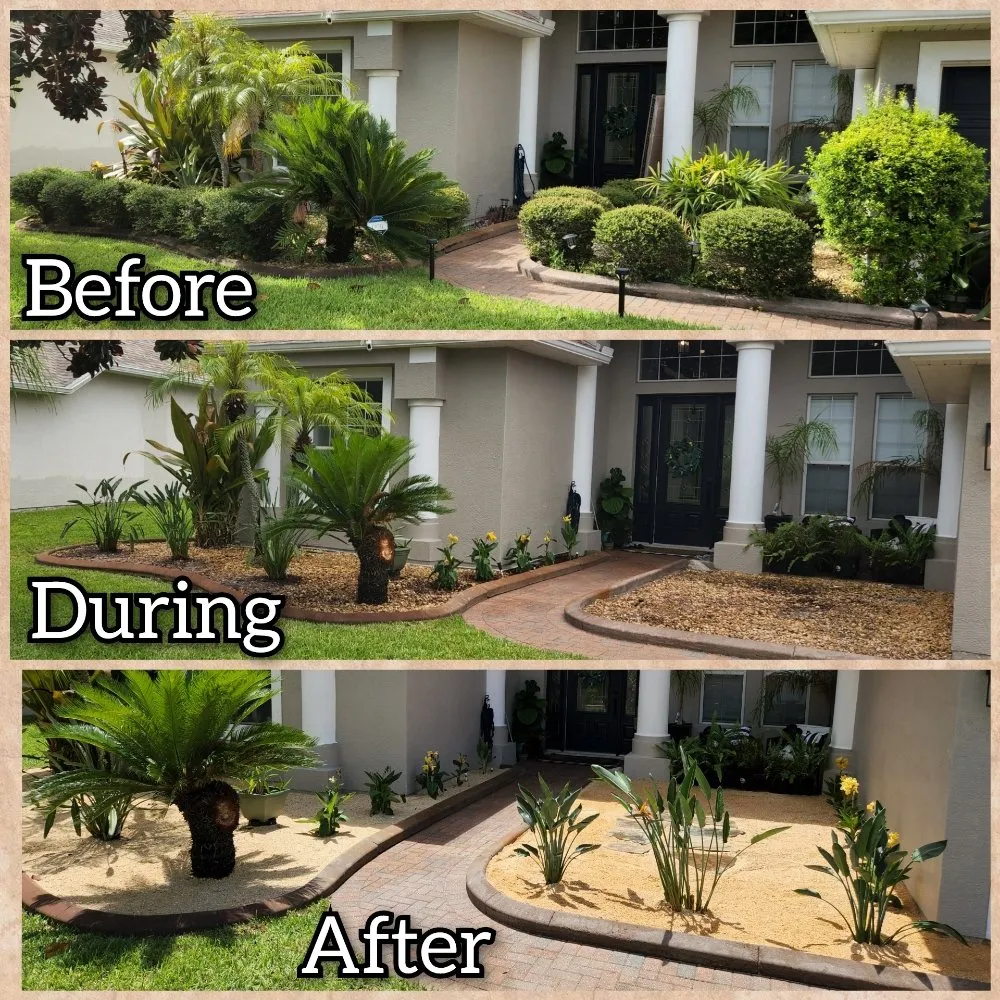 Custom residential landscaping for beautiful yards in Melbourne, FL by JPF Property Renewal
