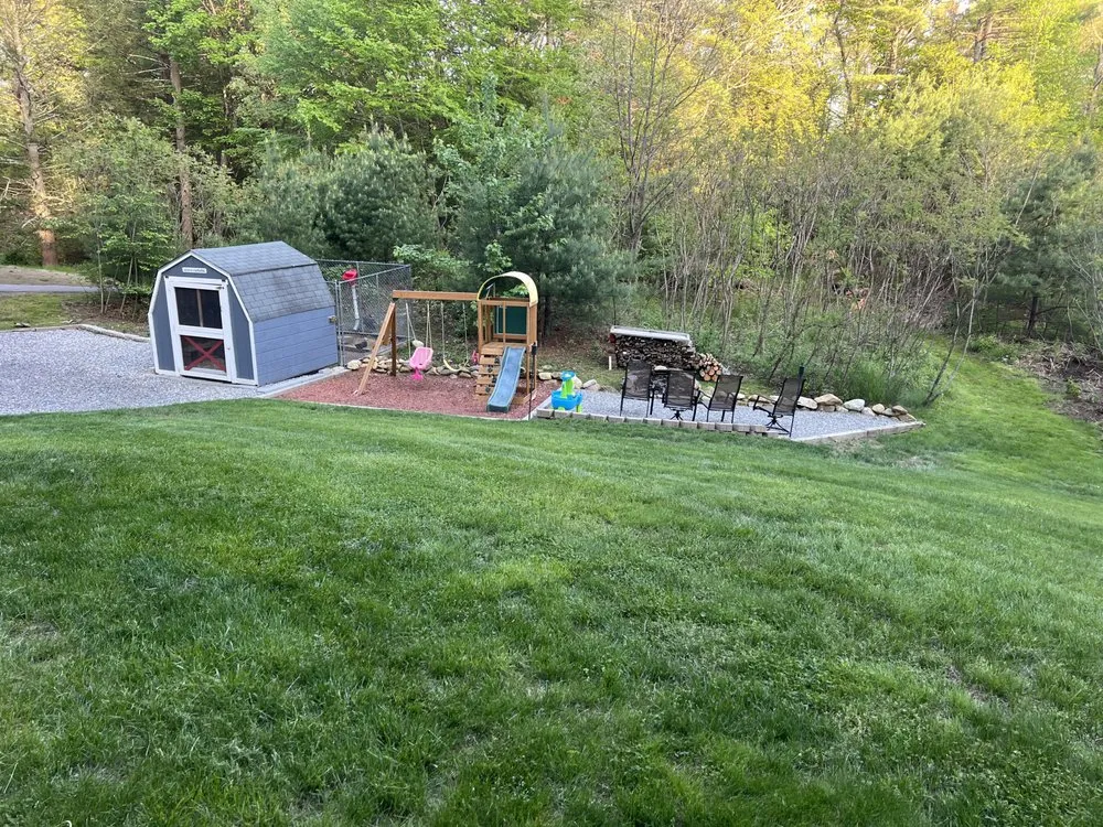 Custom landscape installation for year-round maintenance across Sandown, NH - Jr Landscape