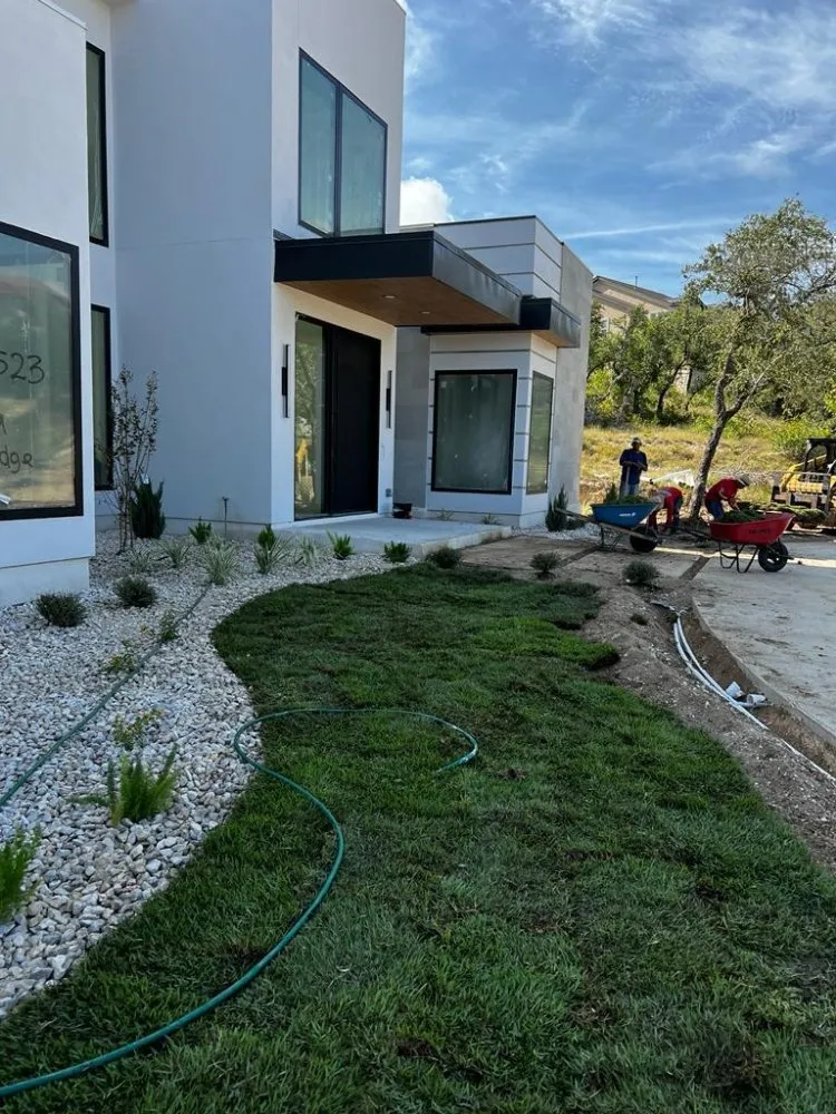 Custom yard maintenance with custom design in San Antonio, TX by JR Landscaping