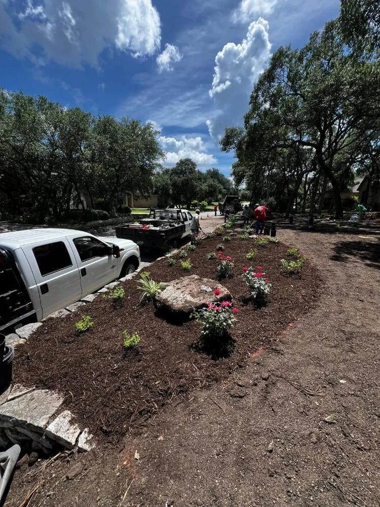 Professional garden landscaping in San Antonio, TX by JR Landscaping