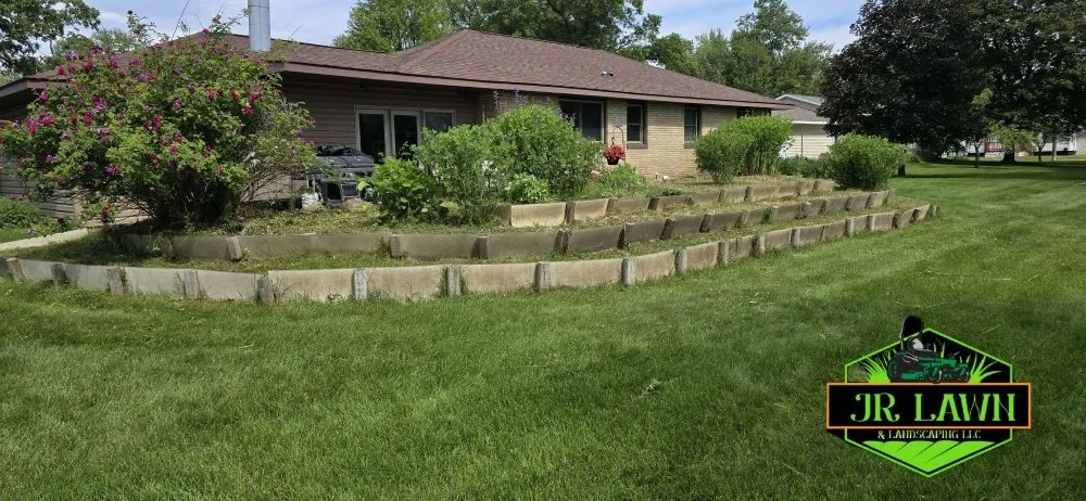 Professional garden landscaping for residential properties in Plainfield, WI by JR Lawn & Landscaping