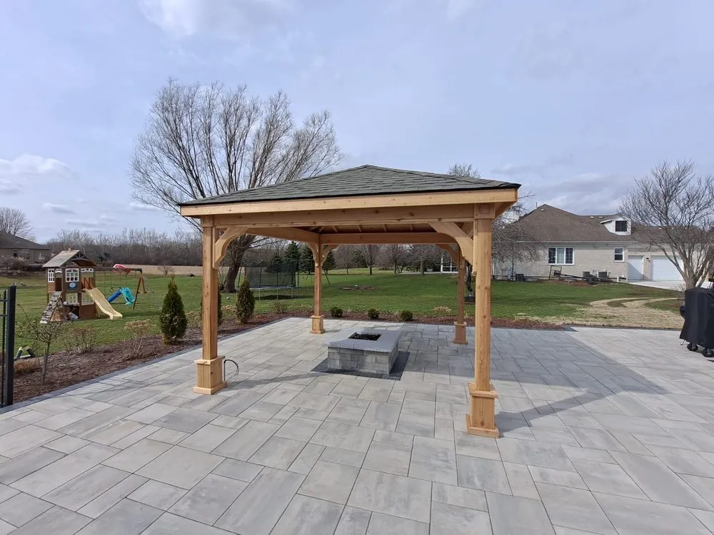 Trusted lawn mowing service with custom design in Elgin, IL by JR Pavers & Landscaping