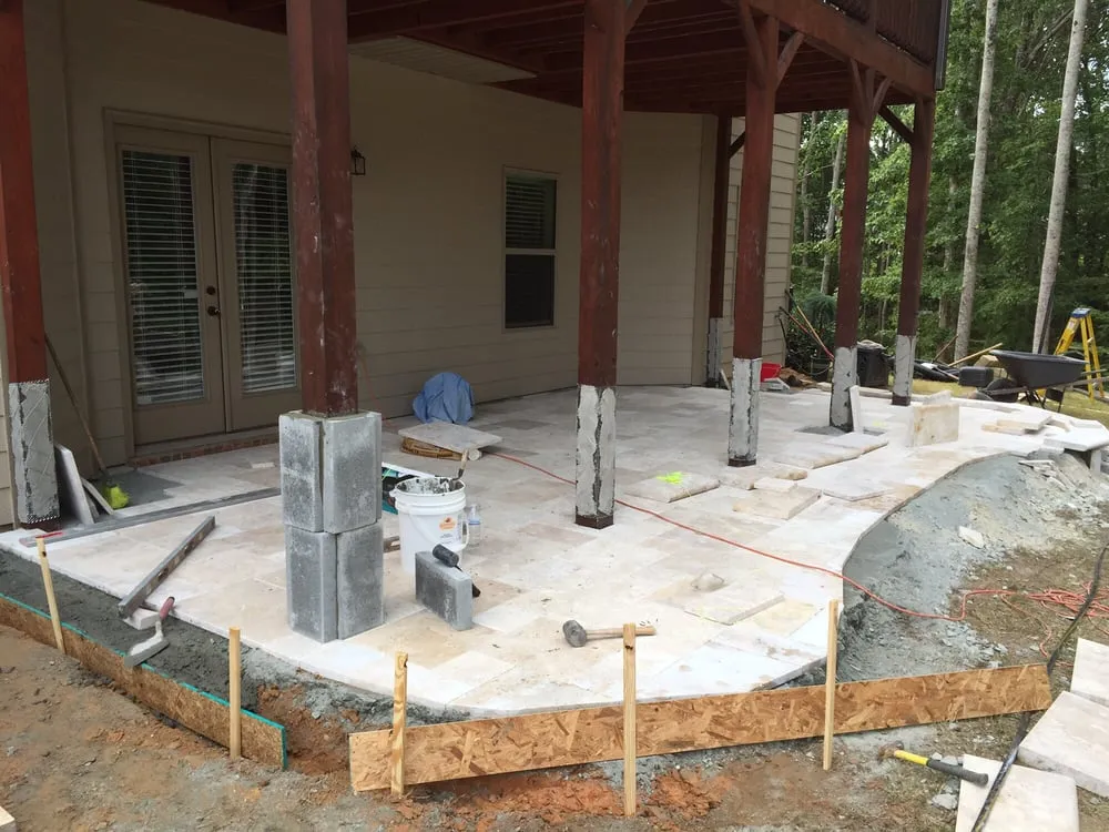 Custom yard cleanup service with custom design in Lawrenceville, GA by JRJ Landscaping and Hardscaping