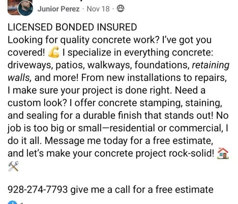 Jr's Concrete Landscape And Tree Service