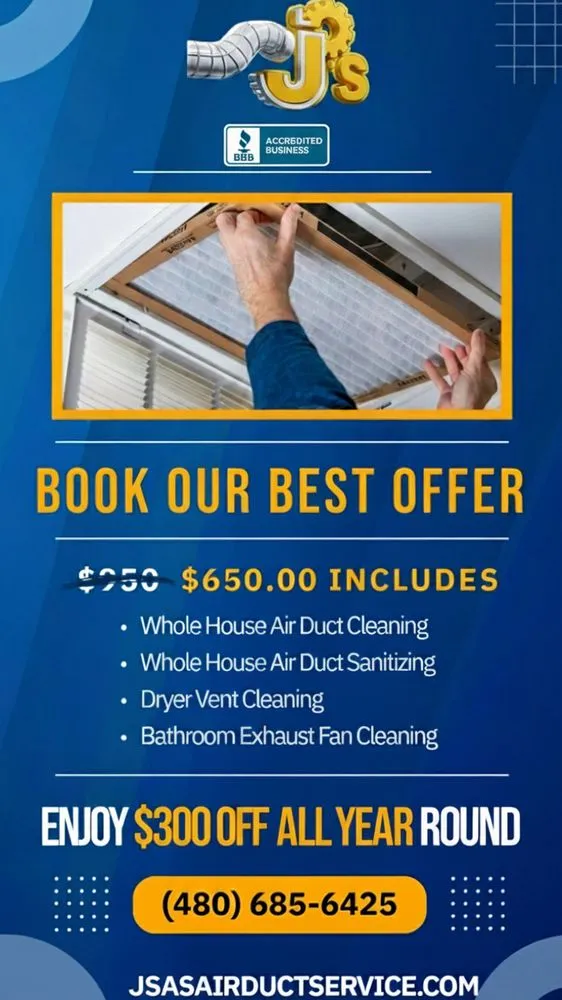 Custom lawn mowing service in Gilbert, AZ by J's Air Duct Cleaning Services