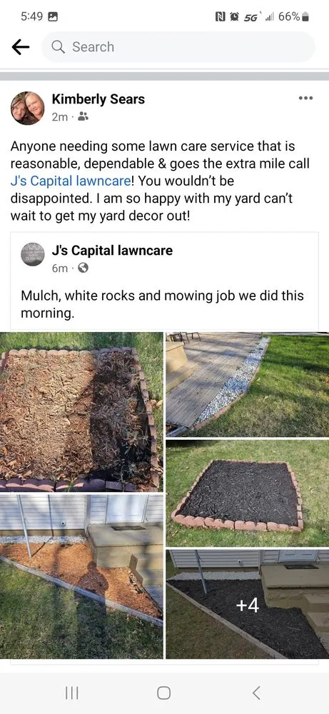 Custom landscape installation in Muskegon, MI by J's Capital Lawncare Services