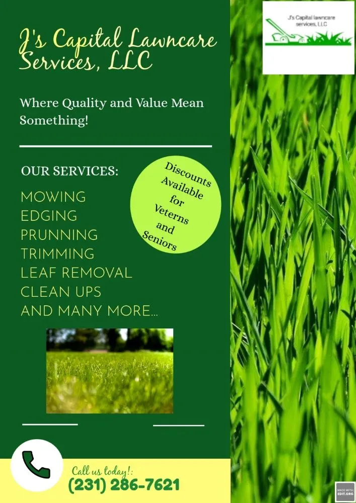 Custom lawn mowing service for beautiful yards in Muskegon, MI by J's Capital Lawncare Services