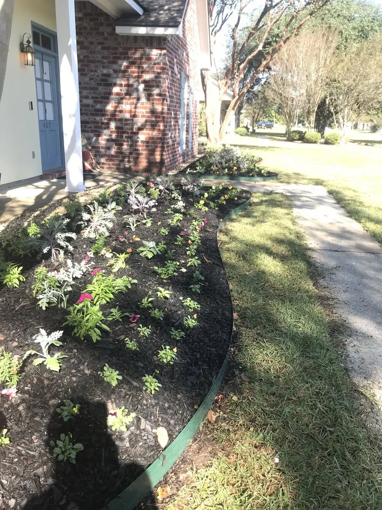 Local landscape installation in Morganza, LA by J's Crazy Cutz