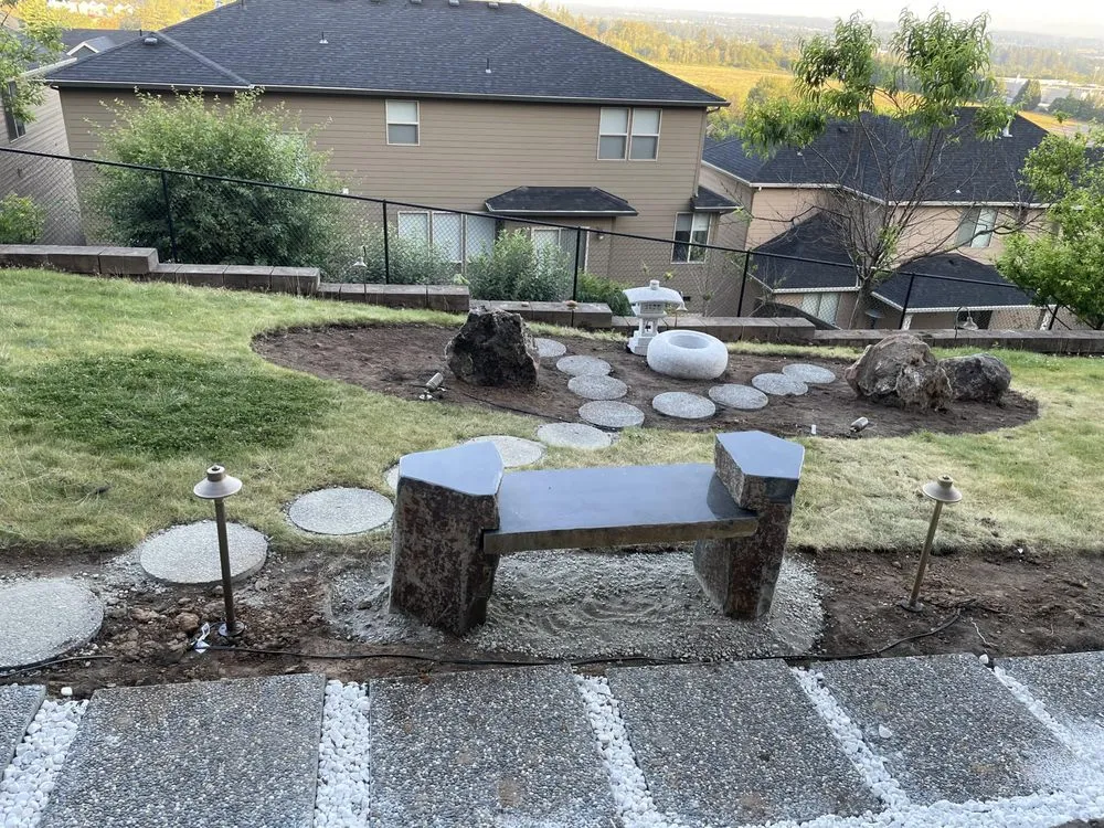 Professional landscape installation with custom design in Vancouver, WA by J's Custom Landscaping