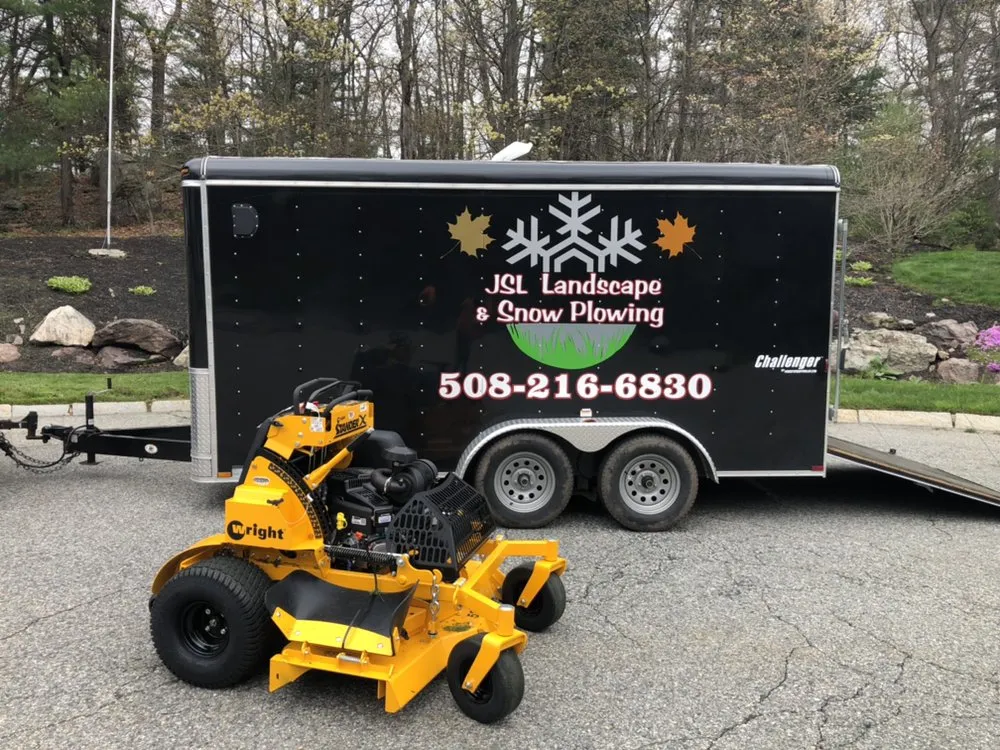 Custom yard cleanup service for year-round maintenance in North Attleborough, MA by JSL Landscape and Snow Plowing