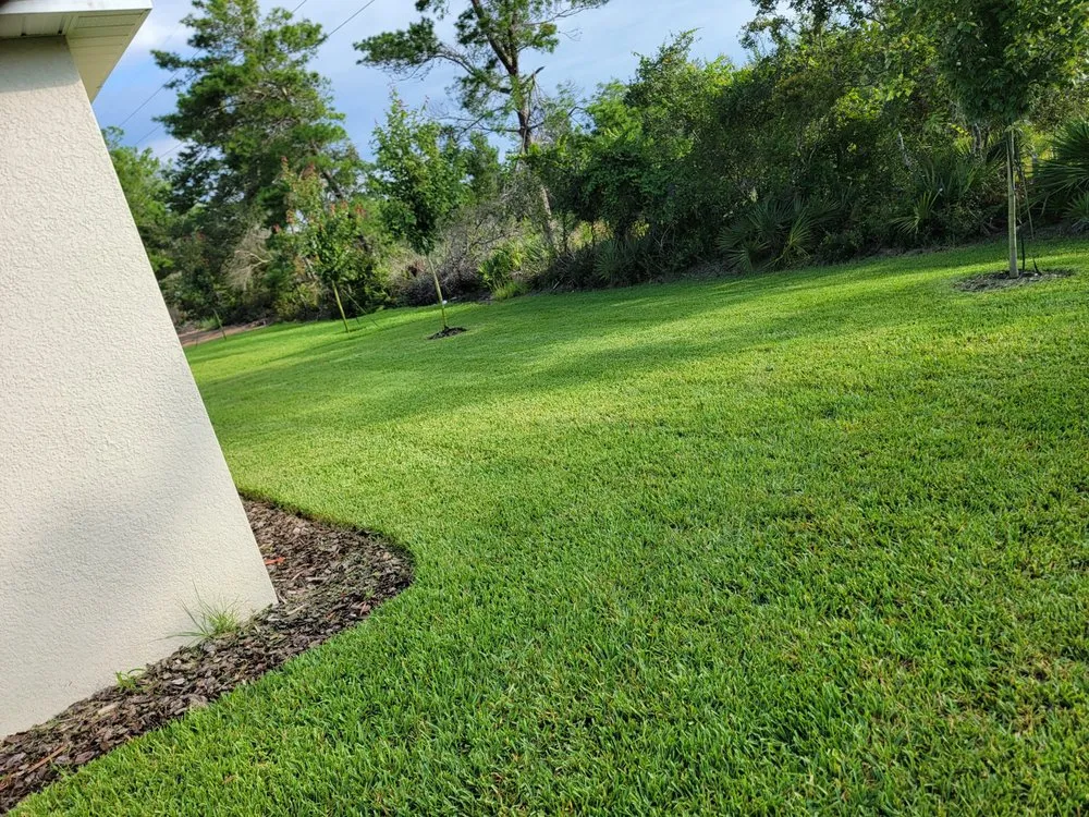 Professional landscape installation for residential properties in Daytona Beach, FL by JT Lawns