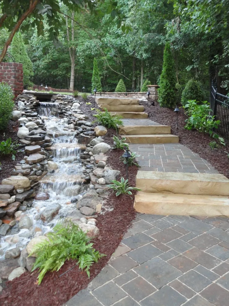 Custom residential landscaping in Wake Forest, NC by JT's Landscaping and Lawncare
