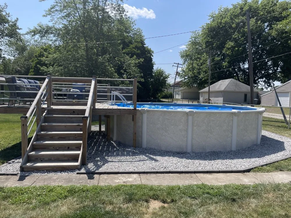 Custom outdoor landscaping with custom design in Le Roy, IL by JT's Lawn Care & Landscaping