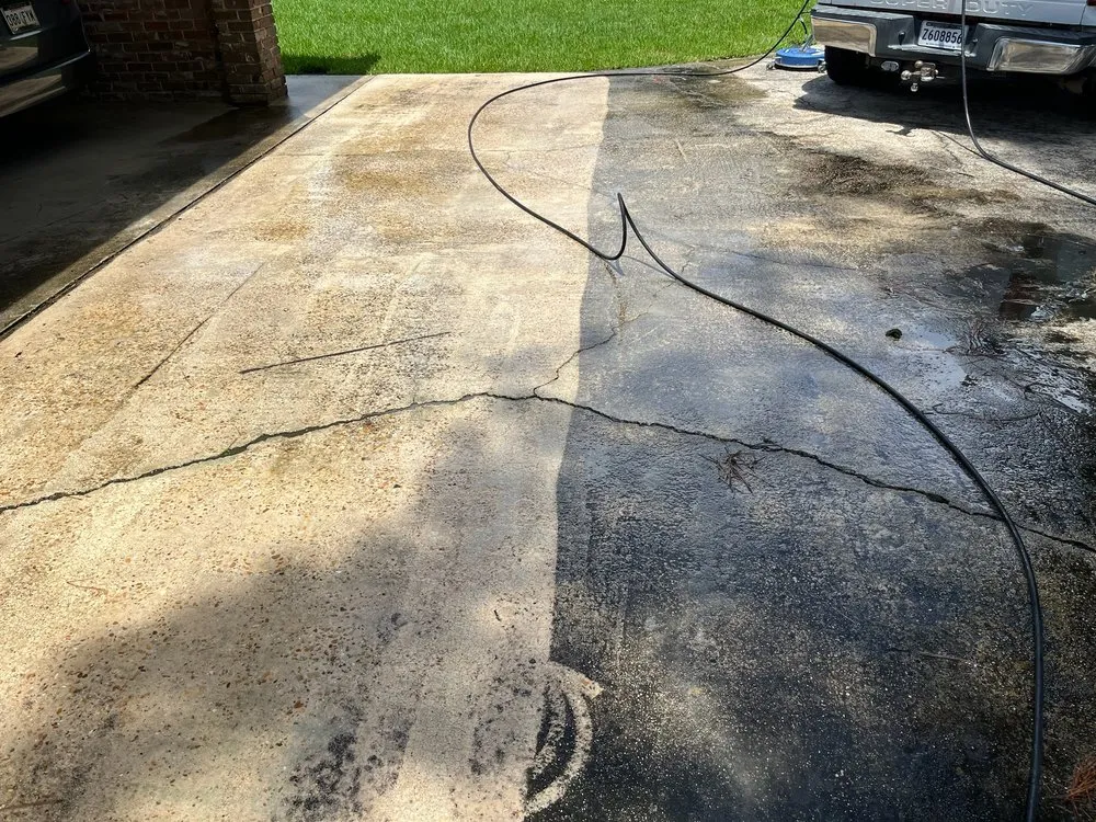 Professional outdoor landscaping in Denham Springs, LA by JT's Property Maintenance