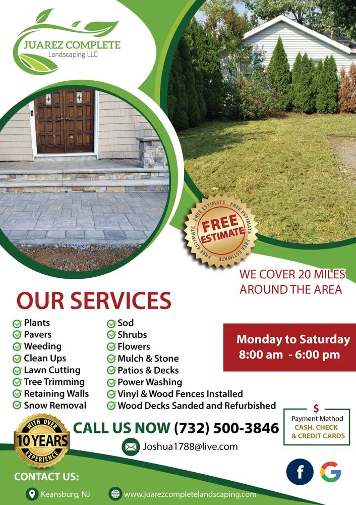 Custom garden landscaping in Keansburg, NJ - Juarez complete landscaping