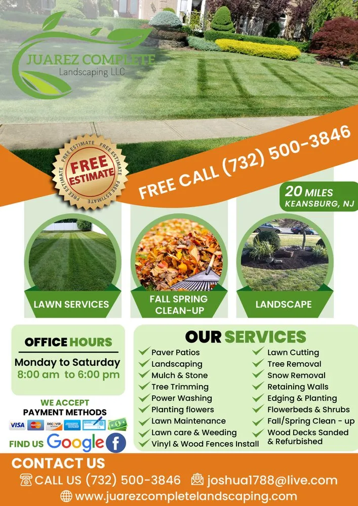 Expert lawn mowing service experts serving Keansburg, NJ - Juarez complete landscaping