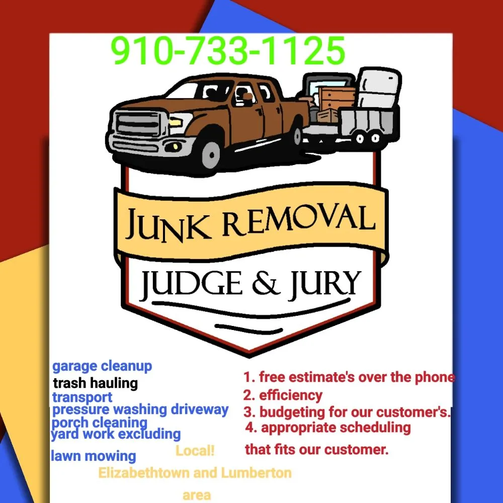 Trusted lawn mowing service for homes in Lumberton, NC by Judge & Jury Trash N Junk Hauling