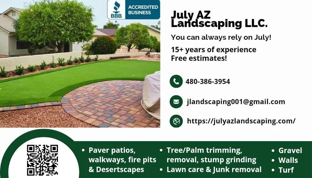 Local outdoor landscaping near you in Mesa, AZ by July AZ Landscaping