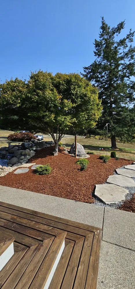 Custom lawn care service in Camano Island, WA by Junior's Gardens Landscape