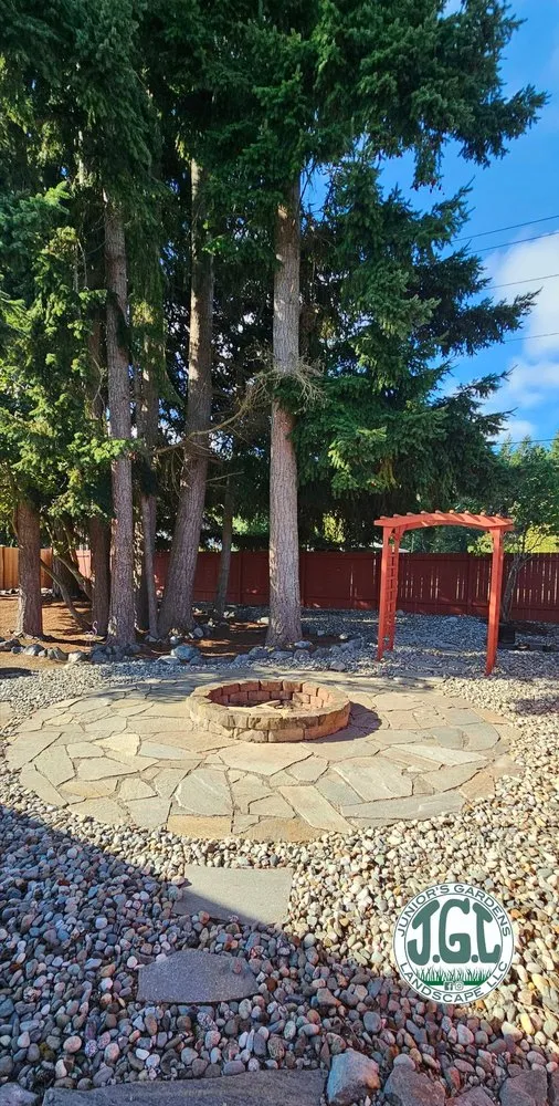 Custom landscape installation in Camano Island, WA - Junior's Gardens Landscape