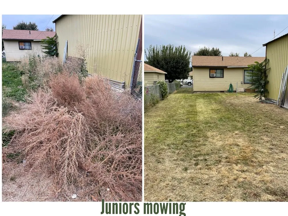 Local landscape design in Quincy, WA - Juniors mowing