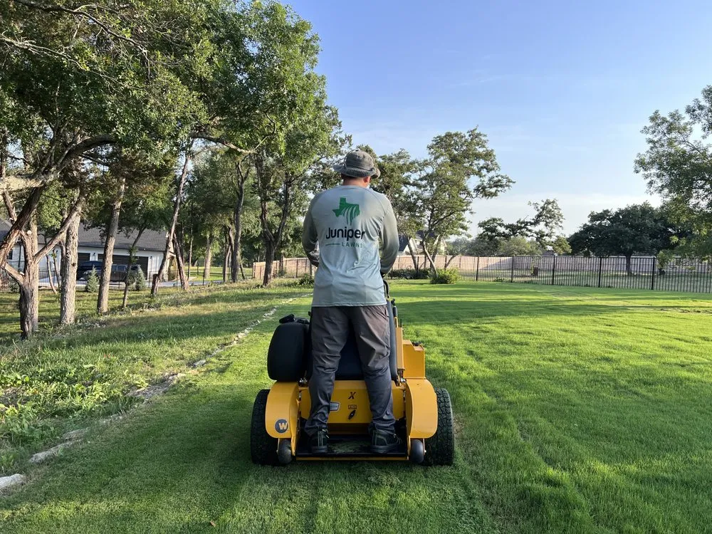 Affordable yard maintenance in Liberty Hill, TX by Juniper Lawns